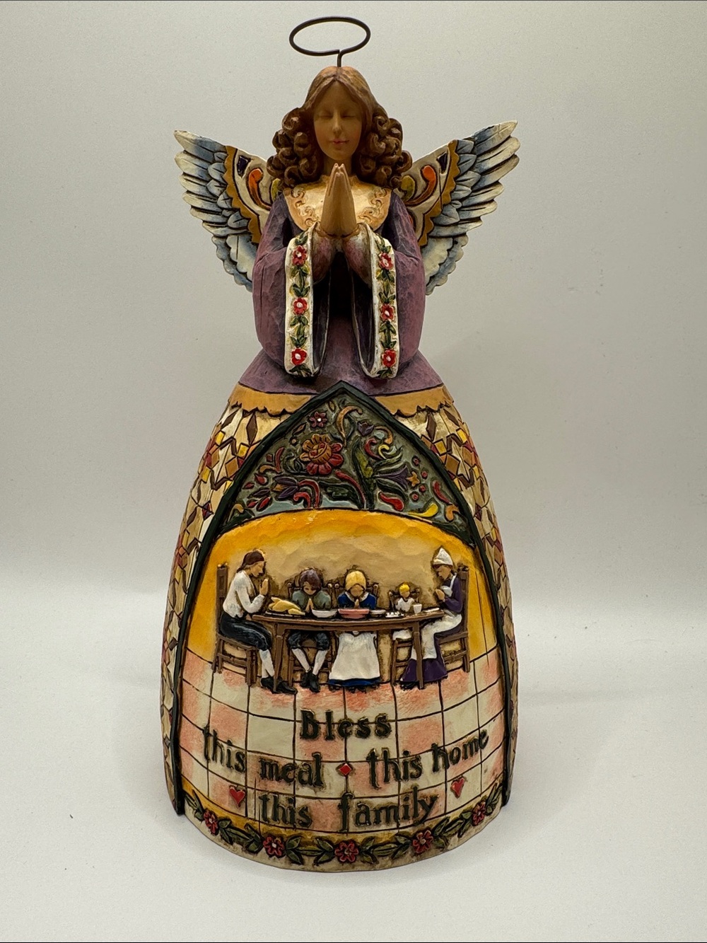 Jim Shore, “A Prayer of Thankfulness” dinner blessing, angel figurine 2006